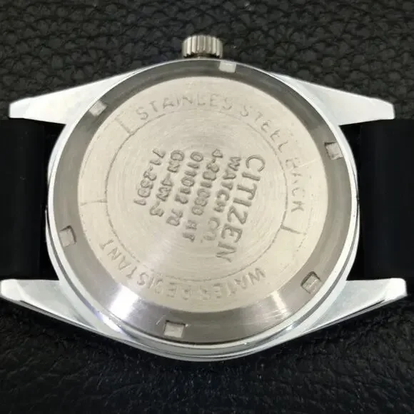 Vintage 1987 Disney Citizen Automatic Mens Silver Watch W/daydate & Yellow accen - Picture 8 of 9